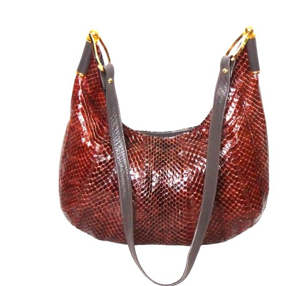 Vintage La Maroquinerie de Florence Moon Snake Leather Bag - Picture 2 of 10